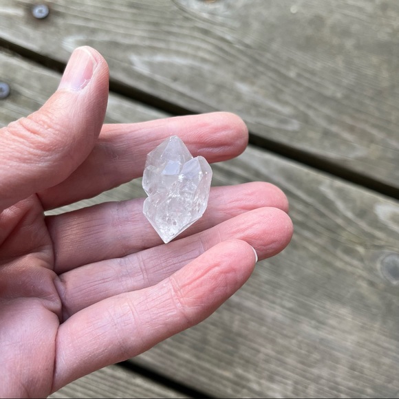 Double Terminated Twin Herkimer Diamond Crystal - Picture 4 of 17